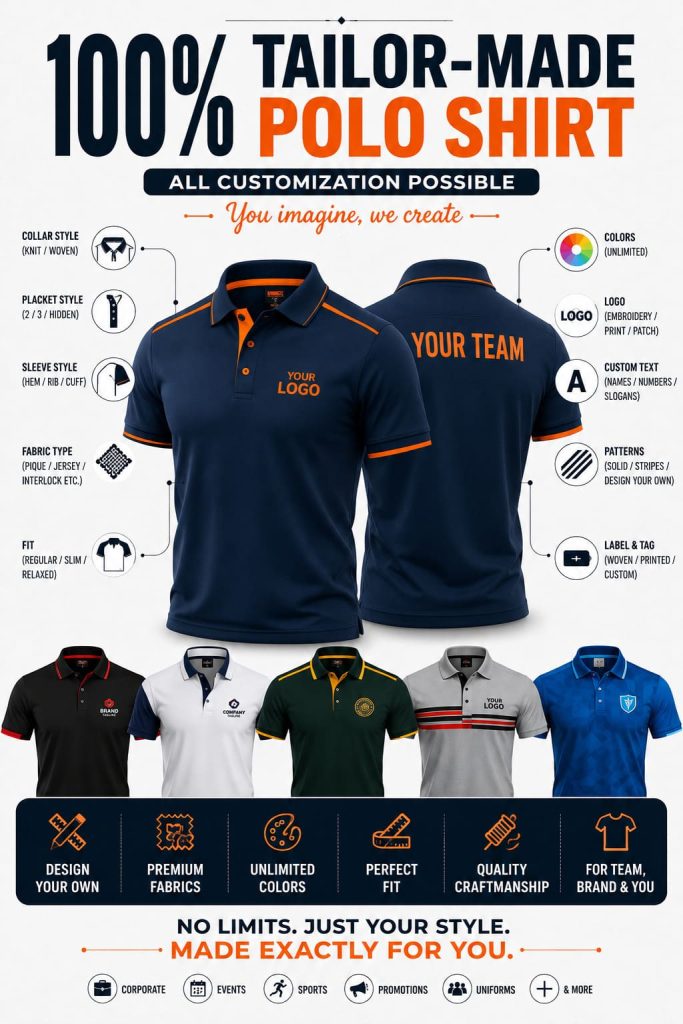 100% Tailor-Made Custom T-Shirts in Tiruppur Manufactured to Your Exact Brand Requirements