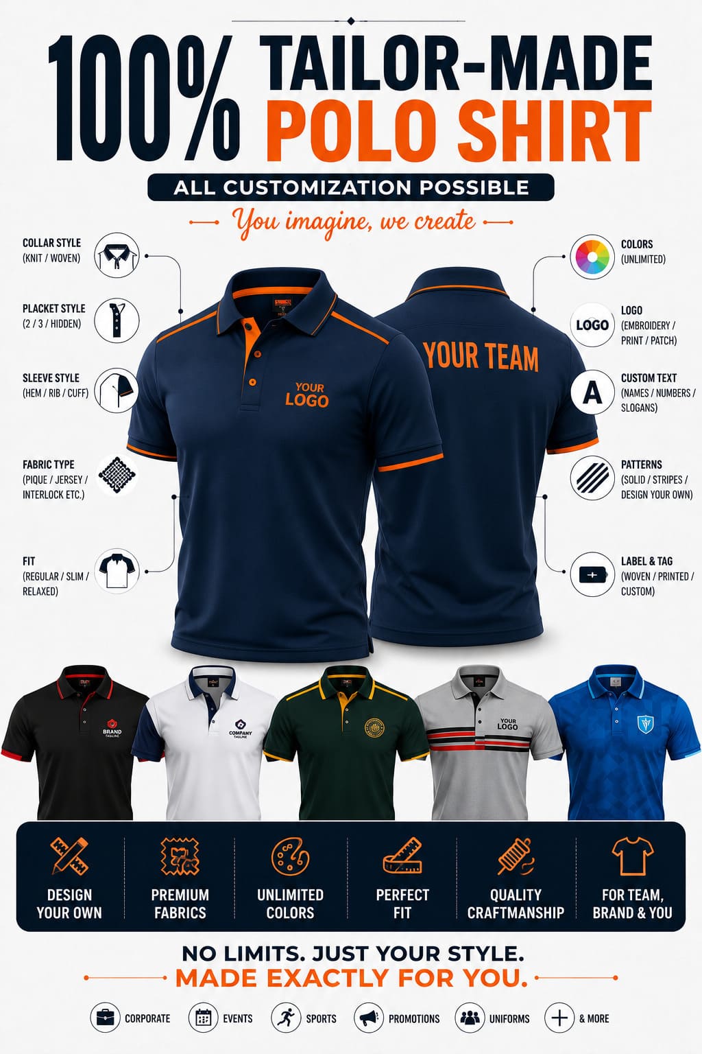 100% Tailor-Made Custom T-Shirts in Tiruppur Manufactured to Your Exact Brand Requirements